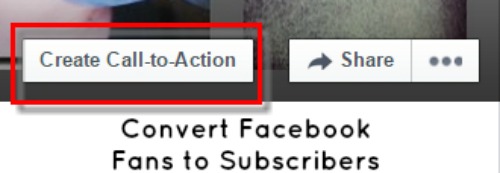 Encourage sign ups with the Facebook call-to-action button