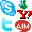 Manage your instant messenger and social media identities here.